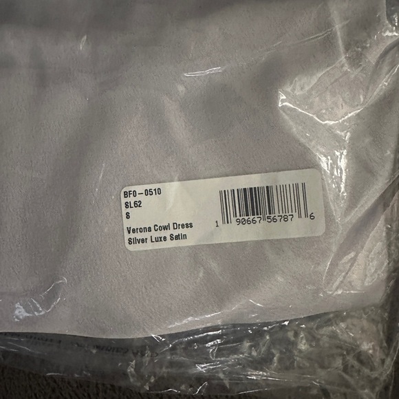 Show Me Your Mumu Verona Cowl Dress Silver Luxe Satin S - Picture 6 of 7